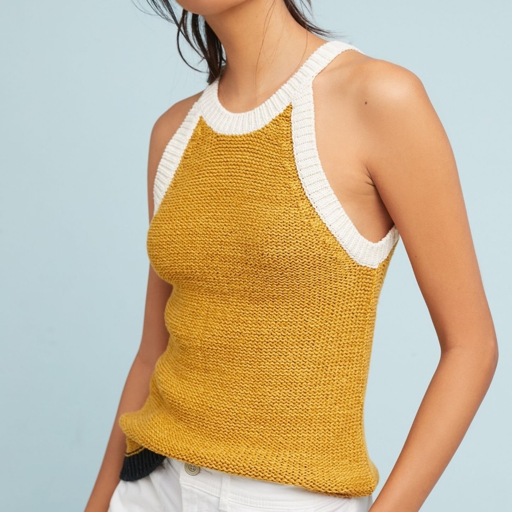 Anthropologie Colorblock sweater tank